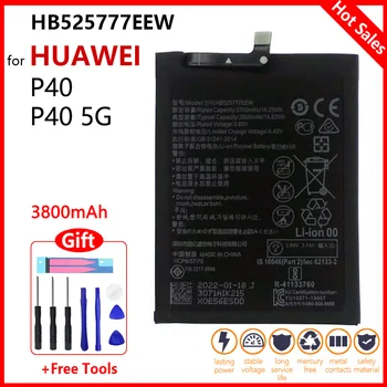 100% Новый Оригинальный Высококачественный 3800 мАч HB525777EEW Аккумулятор Для мобильного Телефона Huawei P40 5G Аккумуляторные Батареи С Бесплатными Инструментами