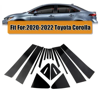 16 Шт. Наклейка на дверную оконную стойку, накладка, наклейки, подходящие для 2020-2022 Toyota Corolla, декоративная полоса, автомобильные Аксессуары