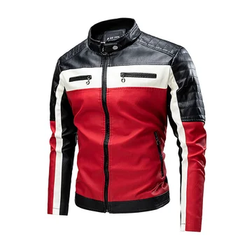2023 Мужская осенняя куртка-бомбер в байкерском стиле на молнии, мотоциклетное пальто из искусственного меха, мужская флисовая пилотная винтажная черная, красно-коричневая куртка из искусственной кожи
