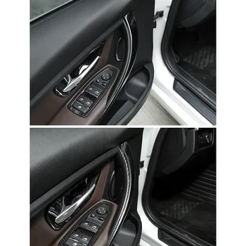 2шт ABS Внутренняя Дверная ручка Тянет Защитную крышку для -BMW 3 4 Серии 3 Серии GT F30 F35 2013-2019 Черный