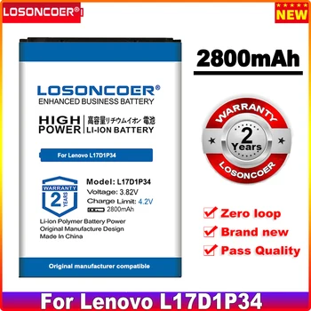 LOSONCOER 2800 мАч L17D1P34 Сменный аккумулятор для мобильного телефона LENOVO bateria Li-Polymer Batterie
