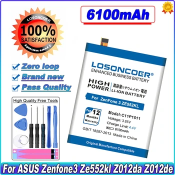 LOSONCOER 6100mAh C11P1511 Аккумулятор Для Asus ZenFone 3 Ze552kl Z012da Z012dae Аккумулятор