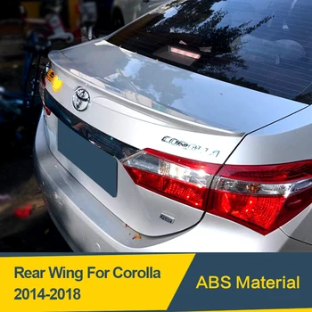 Глянцевый черный спойлер для Toyota Corolla 2014-2018, Заднее крыло багажника Автомобиля, аксессуары из АБС-материала