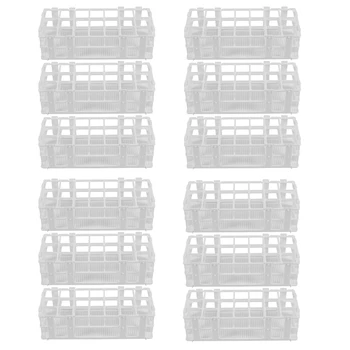 12 Упаковок Пластиковой Подставки для пробирок, 21 отверстие, Лабораторный держатель для пробирок Диаметром 30 мм, Белый, Съемный (21 отверстие)