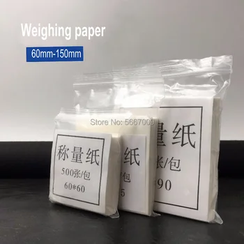 2 упаковки (1000 шт) квадратная гладкая сульфатная бумага для лабораторного использования, бумага для взвешивания 60/75/90/100/120/150 мм/200 мм