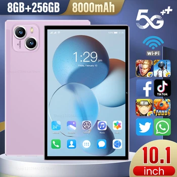 ipadAir5 10,1-дюймовый HD-экран 5G Сеть 3,2 Google Play Планшетный ПК 8 ГБ оперативной памяти 256 ГБ ПЗУ Android 11 Планшеты 10000 мАч Большая Батарея