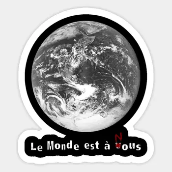 Le Monde Est À Nous Наклейка для Ноутбука Декор Спальня Автомобиль Милый Мультфильм Искусство Модный Общественный Чемодан