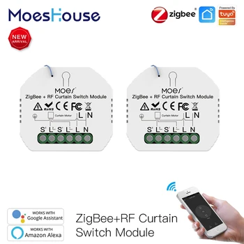 MoesHouse ZigBee DIY Оконные жалюзи модуль штор Модуль Переключателя Моторизованные рулонные шторы Мотор 2MQTT Tuya Alexa Google Home