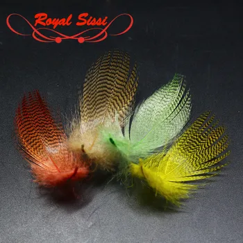 RoyalSissi упаковка из 30 перьев с мелкими пятнами, боковые перья кряквы, отобранные вручную, перья чирокой утки, крылья и хвосты, материал для завязывания мух