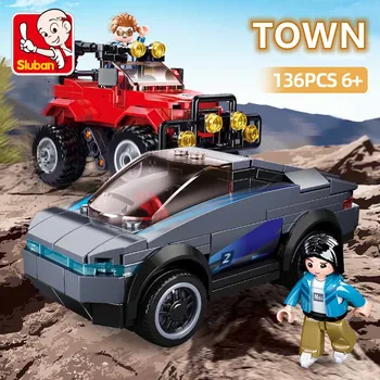 Sluban Building Block Toys Town B0901/B0902 TEX Электромобиль Jeep 136 шт. Совместим С Конструкторами ведущих брендов