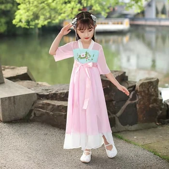 Детский костюм для Косплея, Китайская девочка, Наряд для народных танцев, Детские феи, Одежда Династии Тан для девочек, китайские костюмы для выступлений