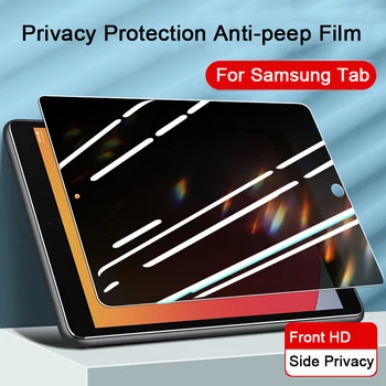 Защитная пленка для экрана от шпиона Для Samsung Galaxy Tab S7 S8 11 FE/Plus 12,4 S6 Lite 10,4 A8 10,5 Фильтр Конфиденциальности Матовая пленка От Подглядывания