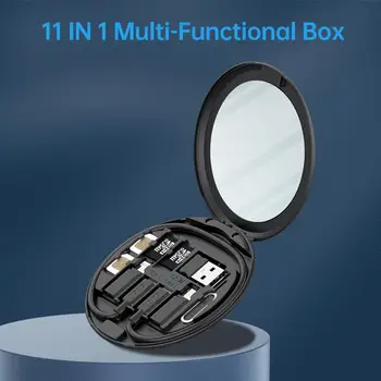 Коробка для хранения цифровых гаджетов EVA Кабель для передачи данных Зарядное устройство для Аккумулятора Портативное Зеркало для макияжа Сумка для гаджетов Карманная цифровая коробка для хранения