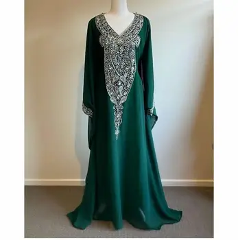 Королевское марокканское платье Абайя из Дубая, Свадебное платье, Модный тренд в Европе и Америке, 62 дюйма