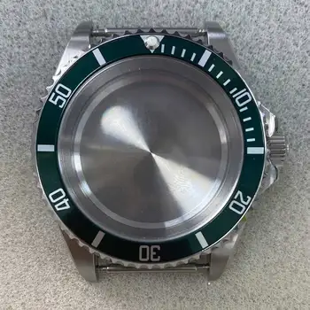 Корпус часов 40 мм Алюминиевое кольцо Сапфировое плоское стекло для механизма NH35/NH36/4R36