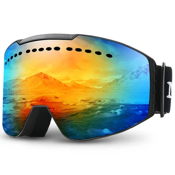 Лыжные очки MAXJULI с защитой от ультрафиолета, противотуманные снежные очки для Мужчин, Женщин, Молодежные очки M2