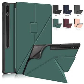Магнитный чехол для Samsung Galaxy Tab S8 Ultra Cover с Держателем карандаша Smart Folding Funda для Tab S8 Ultra 5G 14,6 SM-X900 Case