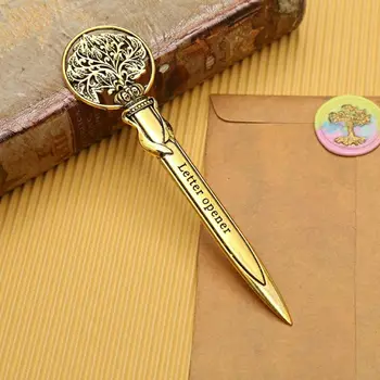 Металлический нож для вскрытия писем в европейском стиле с ретро-рисунком для конвертов, запечатанных лаком-воском, для вскрытия писем, для вскрытия картонных коробок