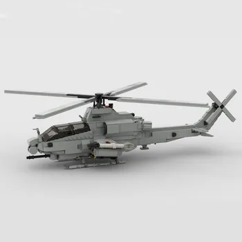 Новинка 975 шт. WW2 Военный MOC Масштаб 1:35 Bell AH-1Z Модель вертолета Viper креативные идеи высокотехнологичный игрушечный Подарок Блоки для Истребителя