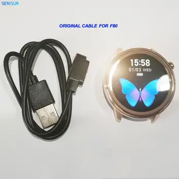 Оригинальный 60 мм 2pin F80 Зарядная Линия Наручных часов K22 Смарт-Часы с Магнитным Всасывающим Зарядным Кабелем 2Pin 4 мм USB Кабели Зарядного устройства