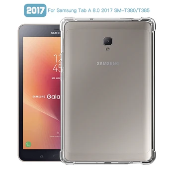 Противоударный чехол Для Samsung Galaxy Tab A 8,0 2017 SM-T380 SM-T385 8,0 дюймовый Чехол TPU Силиконовый Прозрачный Чехол Coque Fundas
