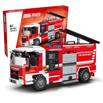 Серия City Fire Protection, Спринклерная Машина для подачи воды, Пожарные, Строительные блоки, Кирпичи, игрушки, подарки