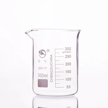 стакан из 3 шт. в низкой форме, вместимостью 300 мл, наружный диаметр = 76 мм, высота = 105 мм, лабораторный стакан
