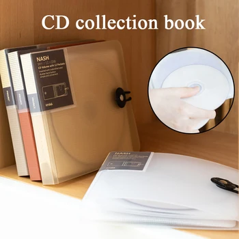 Сумка для хранения компакт-дисков Емкостью 12 Дюймов, Буклет для хранения, Органайзер для компакт-дисков, Футляр для компакт-дисков, простой Водонепроницаемый Портативный DVD-Биндер, Пряжка, Веревка