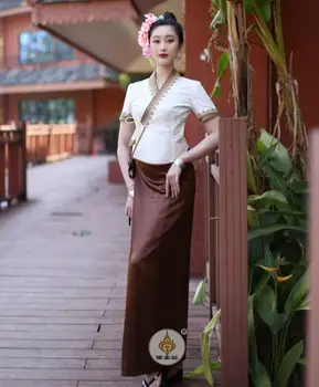 Традиционное женское платье в Таиланде, Летний Повседневный костюм, Униформа для ресторана, Работа косметолога, СПА, Новинка